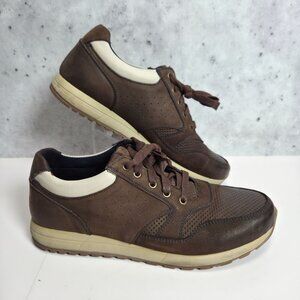 Bacco Bucci Linus Brown Leather Sneakers Mens Size 9 Casual Shoes